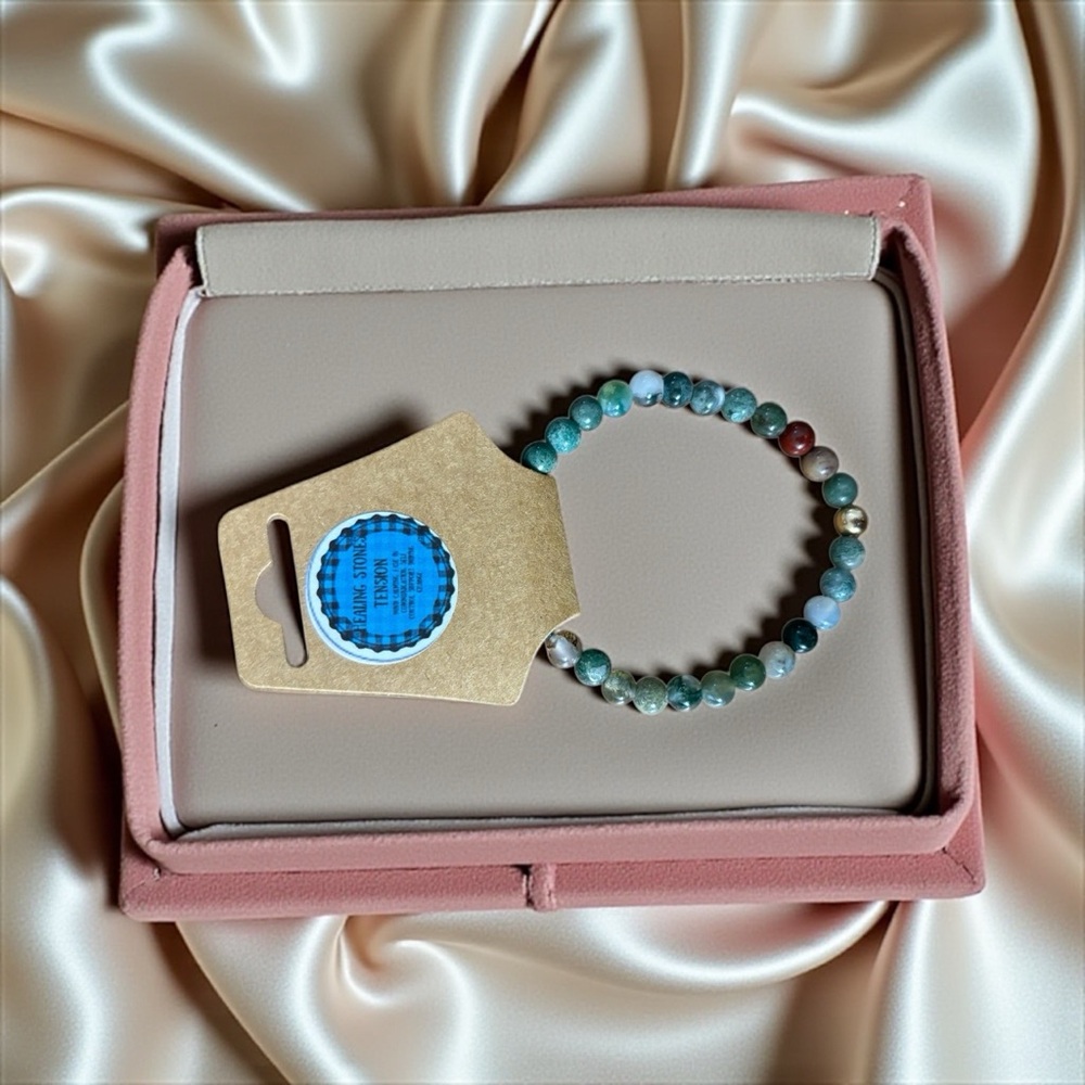Boho Healing Stone Tension Elegant Multicolor Beaded Bracelet